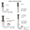 Leyso 1-1/4" Stainless Steel Sink Drain Tailpiece with Nut and