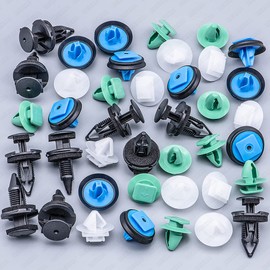 Rexka 10 Sets Fender Flare Door Rocker Panel Moulding Clips Kits for Renegade Fiat 500 5SR17JXWAA 68102758AA 68241251AA 6510891AA