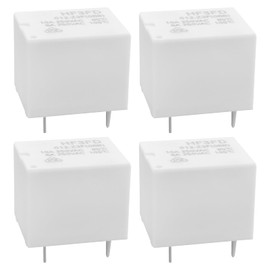 EMSea Pack of 4 5-Pin 10A 250VAC Relay HF3FD 012-Z3F Relay 12VDC Suitable for Industrial Automation Household Appliance Control