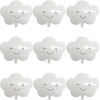 DIADARL White Cloud Balloons Smiling Face Cloud Shaped Foil Mylar
