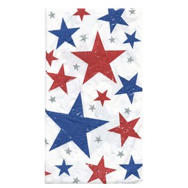 Paper Guest Towels 36 Count Disposable Folded Paper Bathroom Hand Towels Patriotic Stars and Stripes