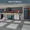 HOTSYSTEM Durable Polypropylene Interlocking Modular Garage Floor Tiles, Versatile Interlocking