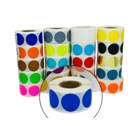 Labels and More 1" Round Navy Blue Prime Color coded Inventory Dots Stickers Labels 1 Roll /1000