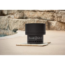 Flame Genie FG-16 13.5" Diameter Portable Pit, Smoke Free, Wood Pellet Fire Pit, Smokeless Fire Pits for Outside, Smokeless Firepit, USA Made, Black