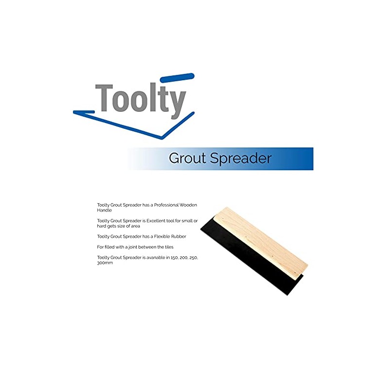 Toolty Grout Spreader - 200mm - Wooden Hendle - for