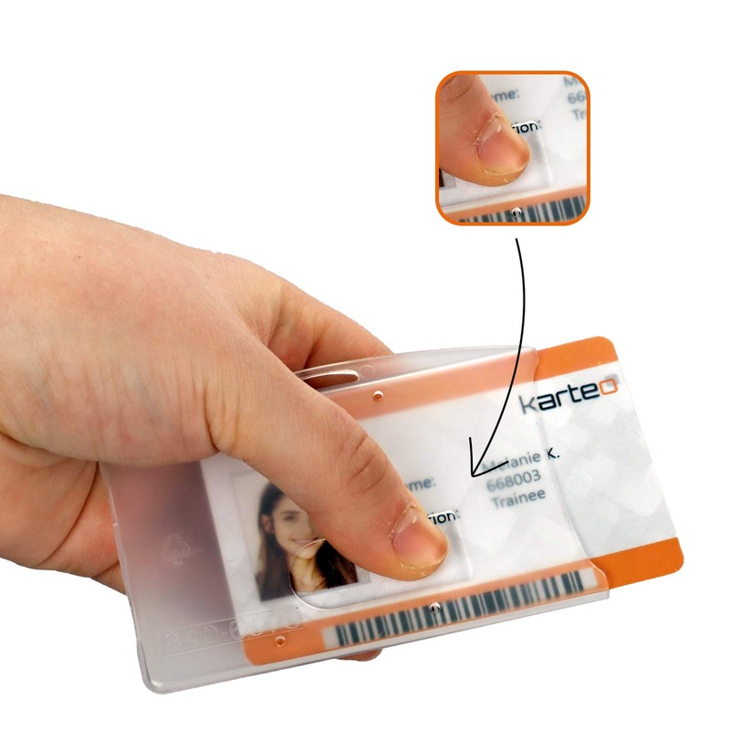 Karteo ID Card Holder Horizontal and Vertical [Pack of 5]