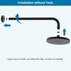 Hibbent 16 Inch All Metal Shower Extension Arm, Extra Long