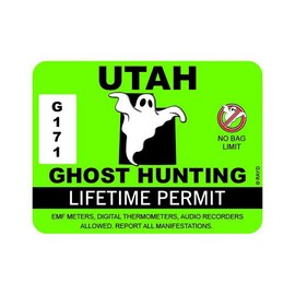 RDW Utah Ghost Hunting Permit Sticker Premium Decal Die Cut Paranormal Hunter UT