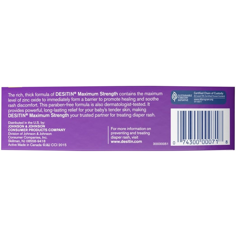 Desitin Maximum Strength Zinc Oxide Diaper Rash Paste, 4 Ounce