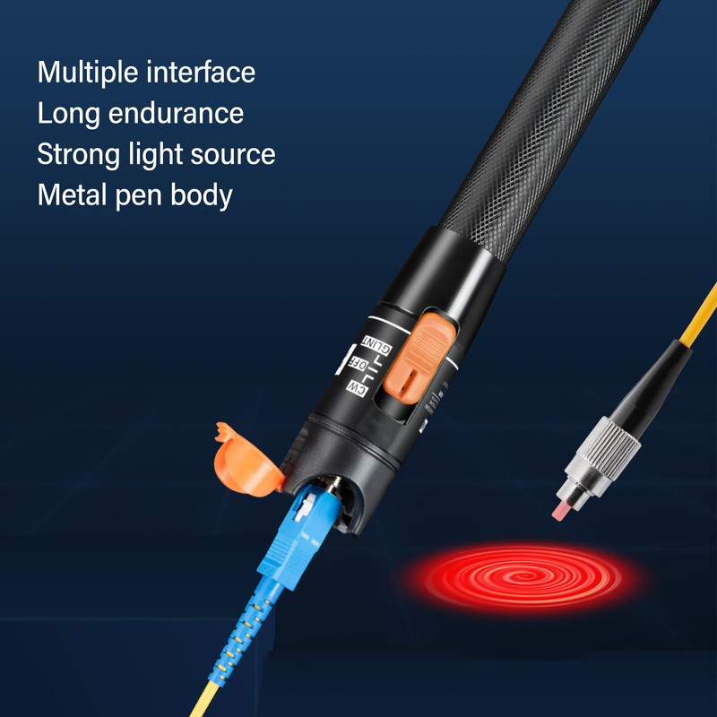Visual Fault Locator 50MW VFL Fiber Optic Cable Tester Meter