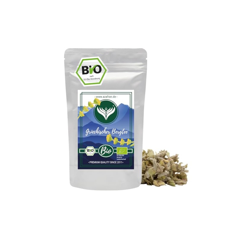 Azafran Organic Greek Mountain Tea Loose Herbal Tea (Sideritis Scardia)