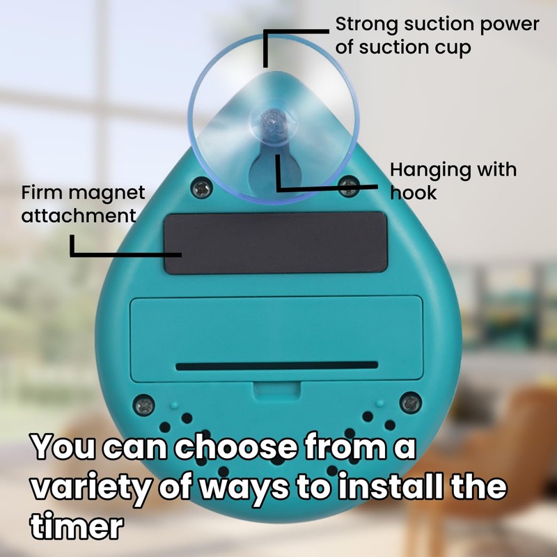 Waterproof Digital Shower Timer,Digital Shower Timing Tool,Features Toilet Timer with