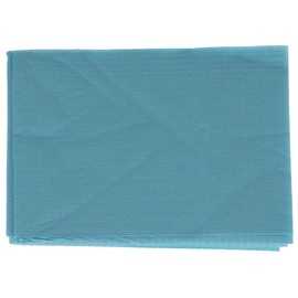 HSB 109216, Disposable Dental Bibs, 13" X 18", Aqua, 2-Ply Paper & 1 ply Layer of Water Resistant Poly, Tear-Resistant, Highly Absorbent, Single-Use for Maximum Hygiene, 500/Bx