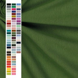 Jersey Fabric Plain Sold by the Metre Tex Standard 100 + GOTS Certified 69 Colours to Choose From (054 I Pickle, 100 x 150 cm)