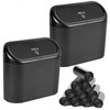 EnthuLove 2 Packs Mini Car Trash Can Bin with Lid