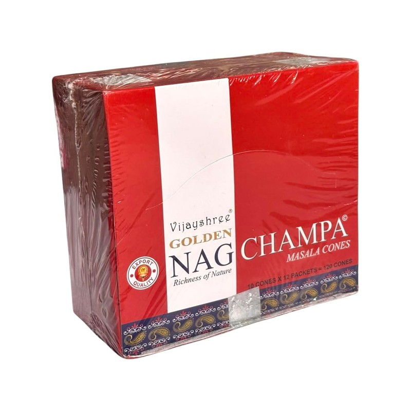 Vijayshree Golden Nag Champs Incense Cones Dhoop -Full Case-12 boxes