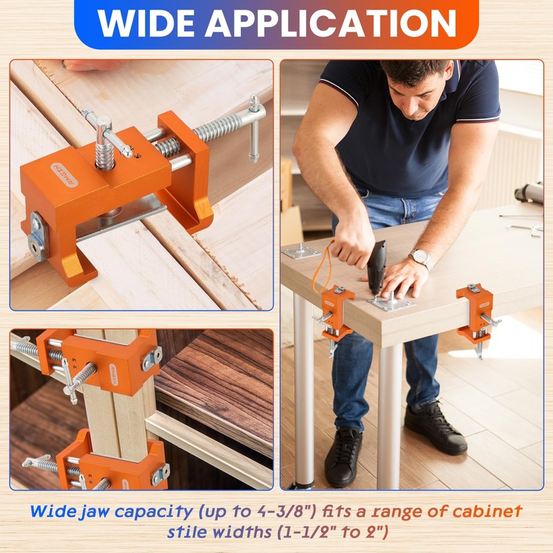 AMGSH Cabinet Clamps 2 Pack – Heavy Duty Face Frame