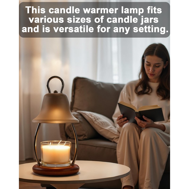 HONGZZI Candle Warmer Lamp with Timer & Dimmer - Electric