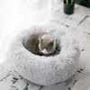 BODISEINT Modern Soft Plush Round Pet Bed for Cats or