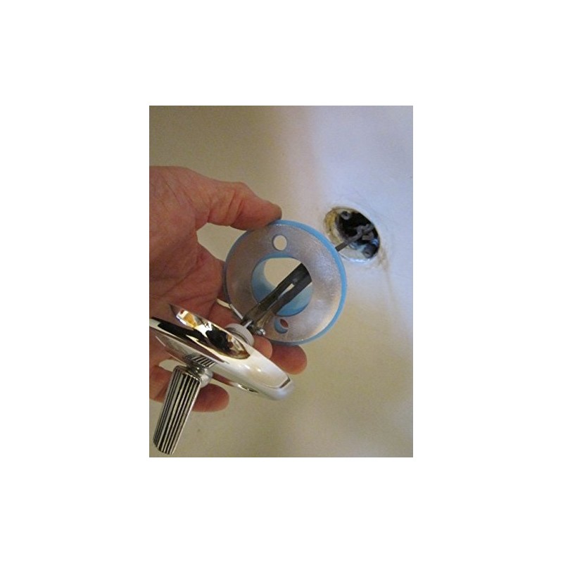 BlueVue Overflow Gasket Kit with Trip Lever Overflow Cover, Chrome