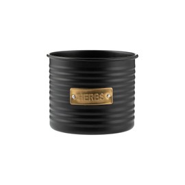 Typhoon Otto Black Herb Flower Pot