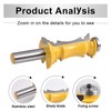 HOHXEN 2 Pcs 1/2" Shank Frame Crown Mitered Door &
