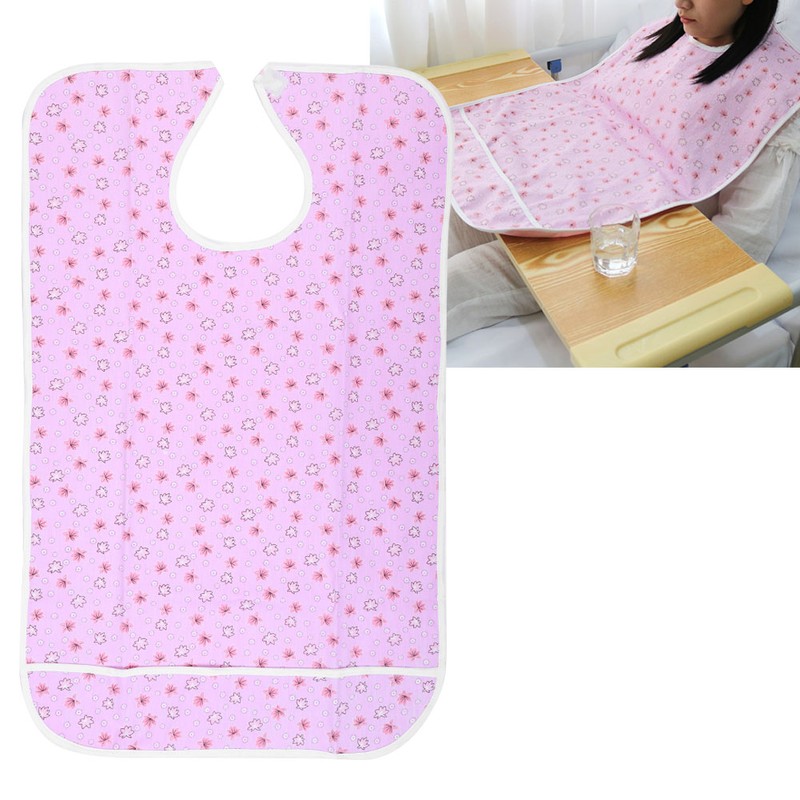 Double Layers Waterproof Saliva Towel Aprons Eating Bib Dining Aid