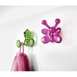 Kleine Wolke MS Plastic Baby Bird Wall Hook, Cassis