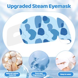 22 Packs Self Heated Eye Mask, Soothing Steam Eye Mask for Dry Eyes, Self-Heating Warm Spa Mask for Relaxation, Disposable Moist Hot Eye Patch Sleep Gift for Dark Circles & Puffy Eyes (Unscented)
