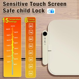 KIMPOK Extra Large Electric Warming Mat for Food – 35"x15.5" Silicone Heating Tray, Adjustable Temperature & Timer, Portable Food Warmer for Buffets, Parties & Countertops – Food Heating Mat