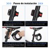 Candado Combinación Impermeable Para Bici/moto 1.5m Negro