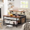 Lift Top Coffee Table with Storage for Living Room, Retro