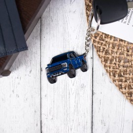 Four Wheel Beast F150 Keychain compatible with Ford F150 Accessories 2023 F-150 Key Chain F 150 - Blue