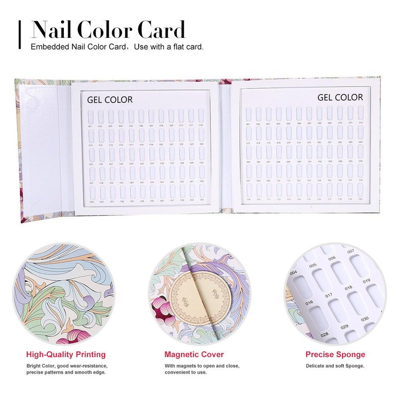 DEWIN Nail Art Display, Stand Inlays, Nail Colour Display Chart,