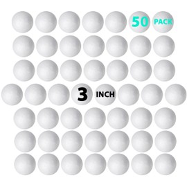 100 Pack 2'' inch Foam Balls - Large Foam Balls - Big Foam Craft Balls - Foam Balls for Crafts, DIY Craft for Home, School Craft Project - Bulk Value Pack 2" Inches Craft Balls(100 Pack)