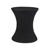 Household Essentials Handwoven Paper Rope Stool with Hourglass Shape, Black