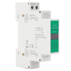 DIN Rail Voltmeter Accurate DC 11V to 310V Voltage Range Voltage Meter LED Digital Display Switching Output DIN Rail Mount Isolated Modular Electrical Instrument