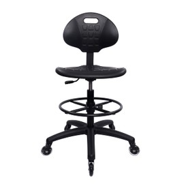 TAKE UR SEAT® Deluxe Drafting Lab Stool Chair, 18'' Adjustable Footring, 10'' Adjustable Height, 450 lbs seat Capacity, Heavy Duty,Shipped Within 24 Hours (Blade Wheels)