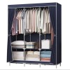 Design Portable Closet Wardrobe Clothes Rack Storage Organizer Shelf Black