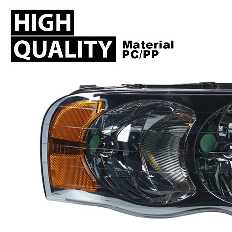 G-PLUS Headlights Assembly, Compatible with 2002 2003 2004 2005 Dodge