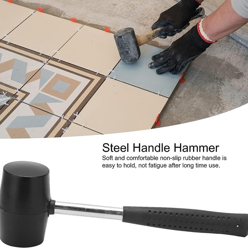Rubber Mallet Rubber Hammer 300g/500g Stainless Steel Tube Rubber Handle