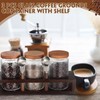 Suclain 3 Pcs 34 oz Glass Coffee Grounds Container with