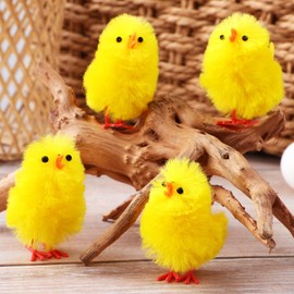 BESPORTBLE 36Pcs Mini Easter Chicks, Yellow Easter Chicks Cute Fully Easter Chicks Baby Chicks for Easter Party Favors , Easter Egg Bonnet Decoration, Easter Egg Hunt Activities