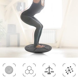 Fockety Tabla de Equilibrio portátil Duradera para niños, Tabla de Equilibrio para Fisioterapia, de Alta Resistencia para la Oficina en casa