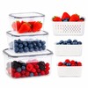 5-Piece Produce Storage Containers for Fridge – Stackable Food Keepers