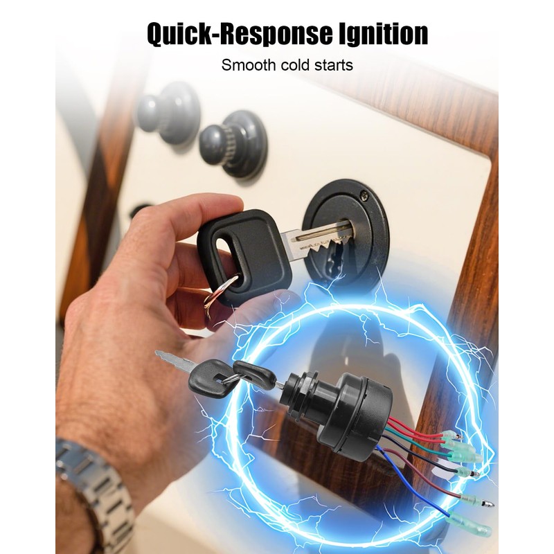 Boat Engine Ignition Key Switch Fit for Tohatsu Nissan Johnson