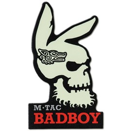 M-Tac Morale Patches Skull- PVC 3D Military Tactical Patch (Black/GID Tattoo)