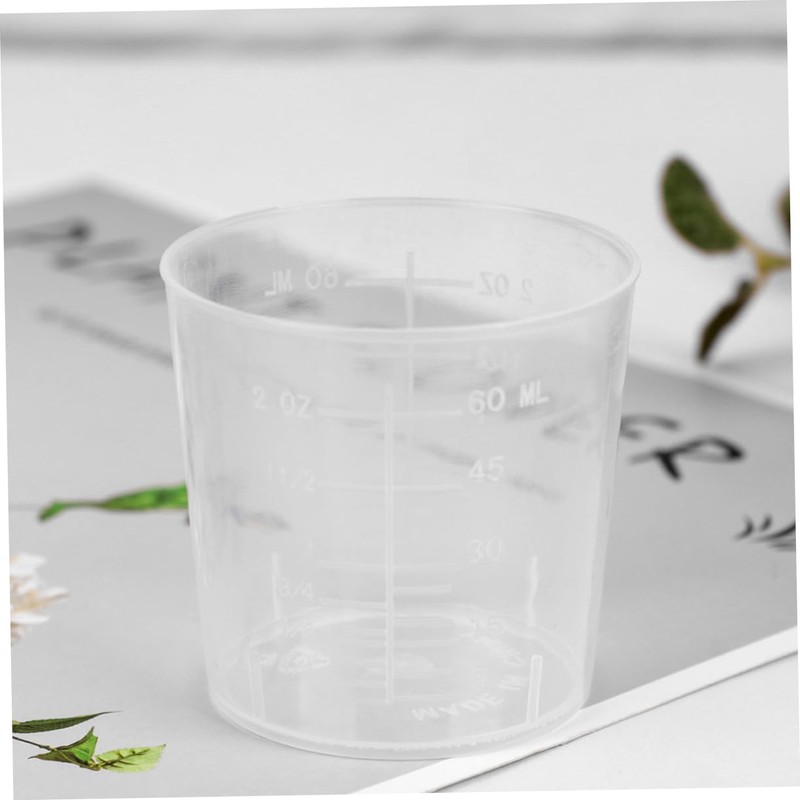 BIUDECO 60ml Plastic Measuring Cups Set Graduated Scale Cups for