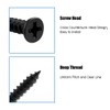 STARVAST 100pcs Phillips Modified Truss Head Wood Screws, Black Stainless