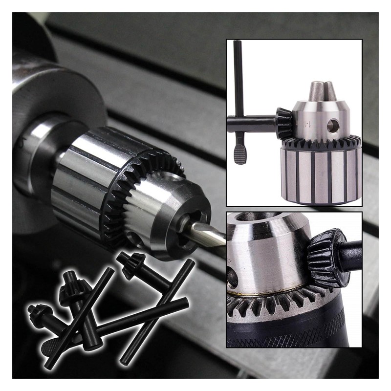 Drill Chuck Key Wrench, Heavy Duty Carbon Steel Replacement Drill